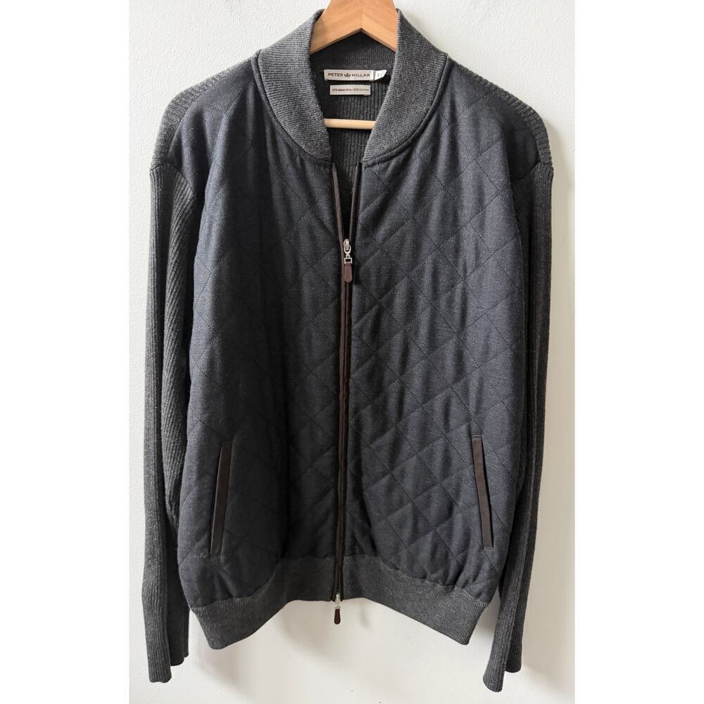 Peter Millar quilted full zip jacket men's size large